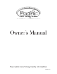 Aber Hot Tub Manufacturing Pacific 2004 Owner`s manual