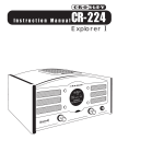 Crosley CR-224 Instruction manual