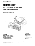 Craftsman 486.248460 Owner`s manual