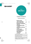 Sharp AR-FX11 Specifications