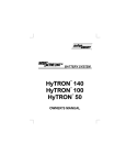 Anton/Bauer Hytron 50 Owner`s manual