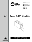 Miller Electric S-32P Owner`s manual