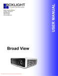 BOXLIGHT Broad View User manual