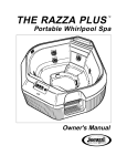 Whirlpool oortable spa Owner`s manual