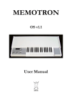 Manikin Memotron User manual