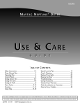 Maytag NEPTUNE MD98 Installation manual