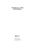 Red Hat LC2000r - NetServer - 128 MB RAM Service manual