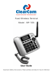 ClearCom WF-205 User guide