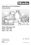 Miele KWT1611SF Operating instructions