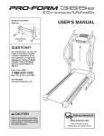 ProForm DTL3495.0 User`s manual