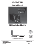 Watlow Electric EZ-ZONE PM User`s manual