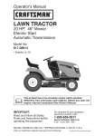 Craftsman 917.28814 Operator`s manual