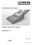 Miele Dynamic U1 HS08 Operating instructions
