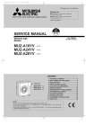 Mitsubishi MCFZ-A18WV Service manual