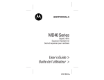 Motorola MD40 User`s guide