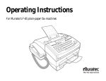 Muratec F-65 Operating instructions