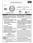 R.H. Peterson OCR-27P Owner`s manual