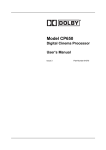Dolby Laboratories CP650 User`s manual