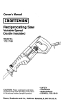Craftsman 172.17180 Owner`s manual