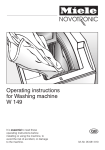 Miele W 149 Operating instructions