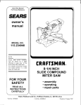 Craftsman 113.234940 Owner`s manual
