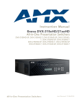 AMX DVX-3156HD-SP Instruction manual