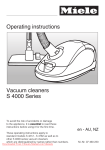 Miele S4582 Operating instructions