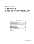 ARCTIC AIR COMMERCIAL GLASS DOOR REFRIGERATOR