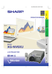 Sharp Notevision XG-NV6XU Operating instructions