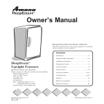 Amana GULA Owner`s manual