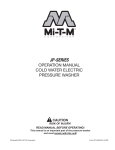 Mi-T-M JP SERIES Operator`s manual