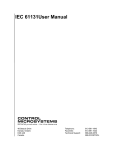 Control Microsystems 5901 User manual