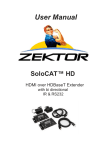 Zektor SoloCAT HD User manual