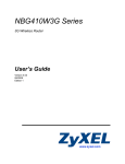 ZyXEL Communications NBG410W3G User`s guide