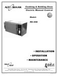 Alto-Shaam AS-250 Specifications