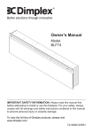 Dimplex BLF74 Owner`s manual