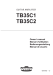 Vox TB35C1 Owner`s manual