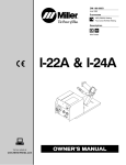 Miller Electric I-22A & I-24A Owner`s manual
