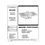 Craftsman 113.221720 Specifications