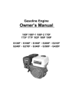 PTM Engines G270F Owner`s manual