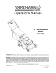 Yard-Man 978Q Operator`s manual