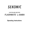 Sekonic FLASHMATE L-308BII Operating instructions