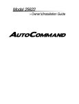 Directed Electronics AutoCommand 25622 Installation guide