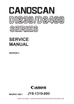Canon CANOSCAN D1230 series Service manual