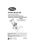 Ariens Power Brush 28 Specifications