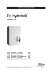 Zip Hydroboil HS005 Operating instructions