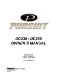 PURSUIT DC265 Owner`s manual