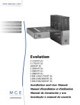 MGE UPS Systems 2000 User manual