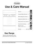 Crosley 316417142 (0707) Operating instructions