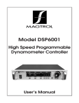 Magtrol DSP6000 User`s manual